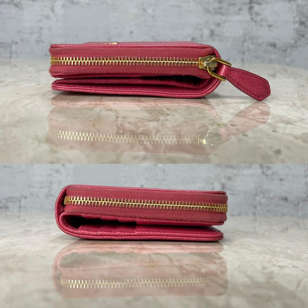 PRADA 二つ折り財布 プラダ ウォレット ラウンドファスナー 1ML036