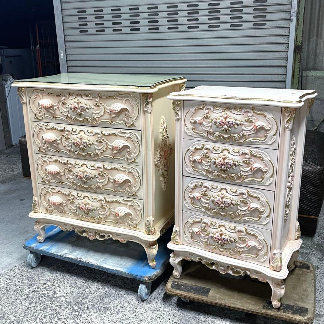 4段チェスト　ロココ調　猫脚 プリンセス ヨーロピアン 姫系⑥