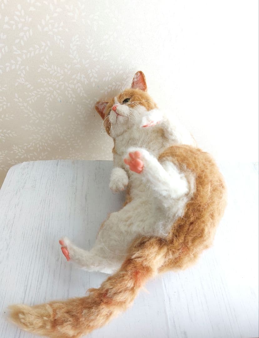 羊毛フェルト　ネコ