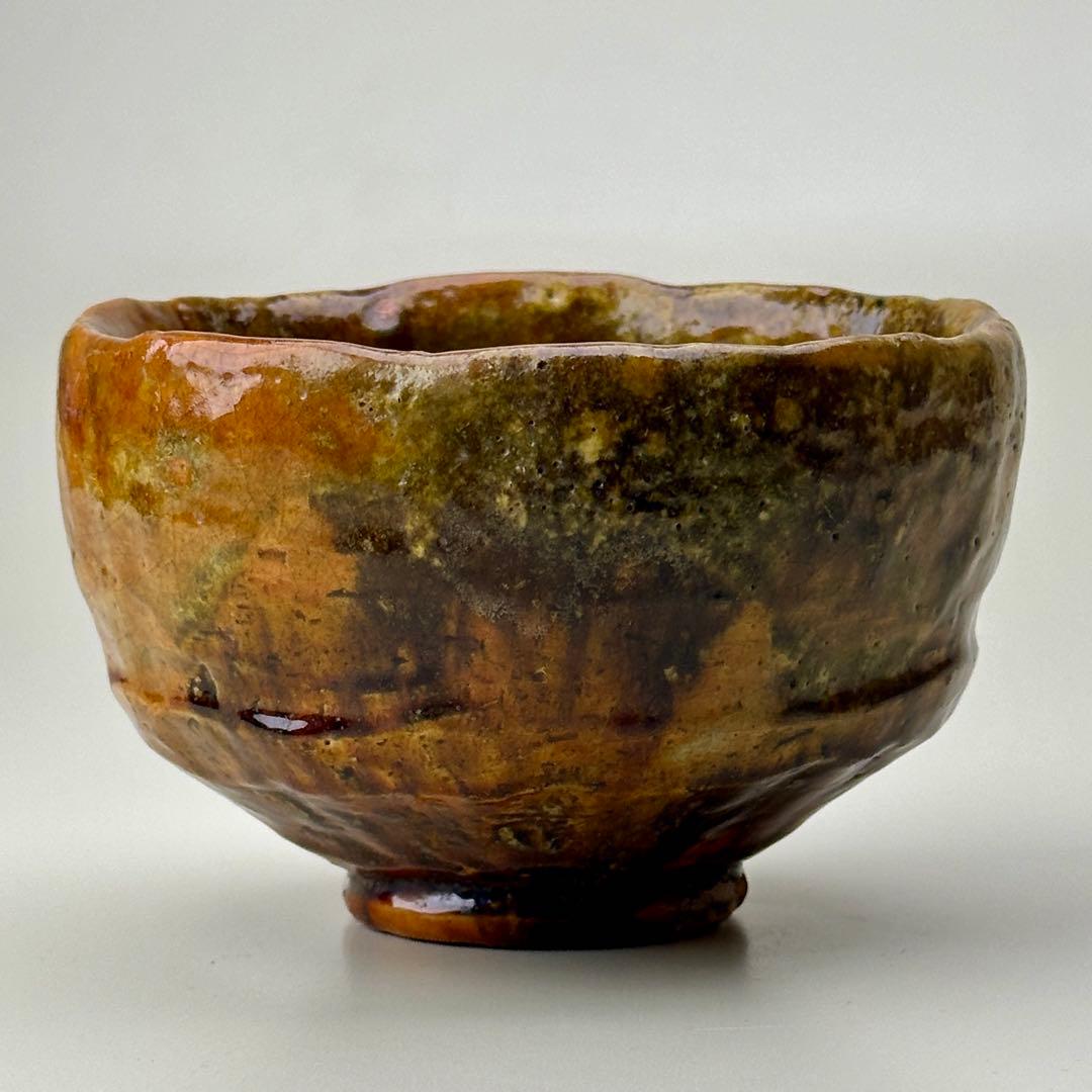 江戸期 嵯峨焼 楽茶碗 嵐山 茶道具 共箱 骨董品　アンティーク