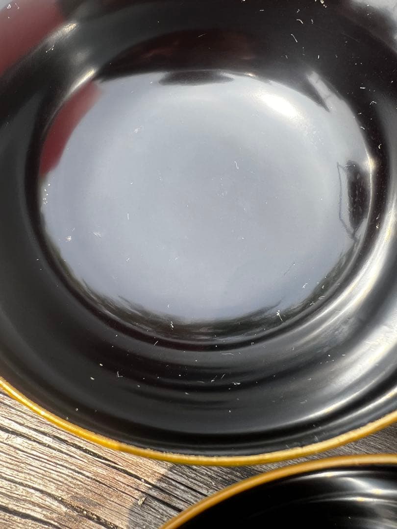 80 能登輪島塗 溜塗蒔絵椀 五三桐紋