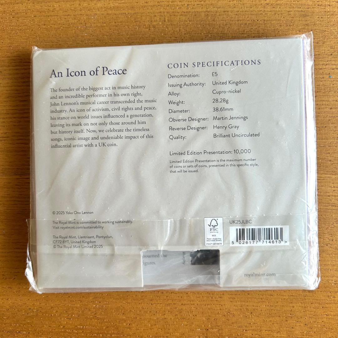 JOHN LENNONジョンレノン 世界限定10,000/英国王立造幣局