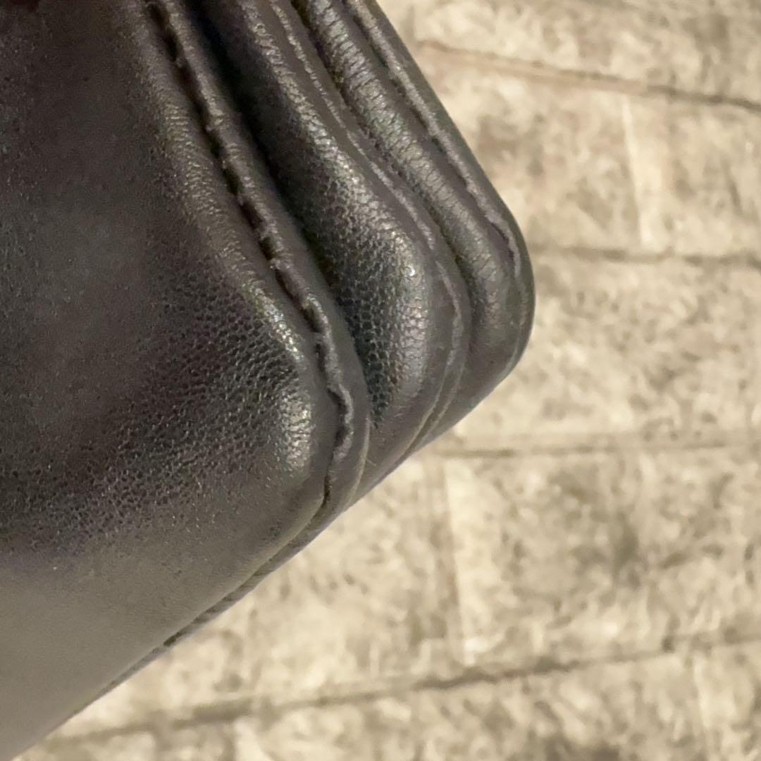 美品 大人気 旧ロゴ セリーヌ トリオ ブラック ショルダー ラージ