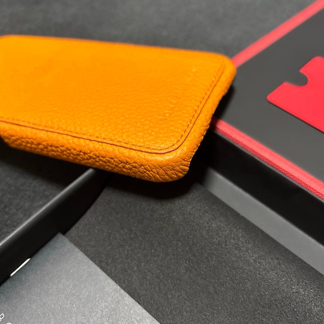 【新品化粧箱付】BONAVENTURA オレンジレザー iPhone15用ケース