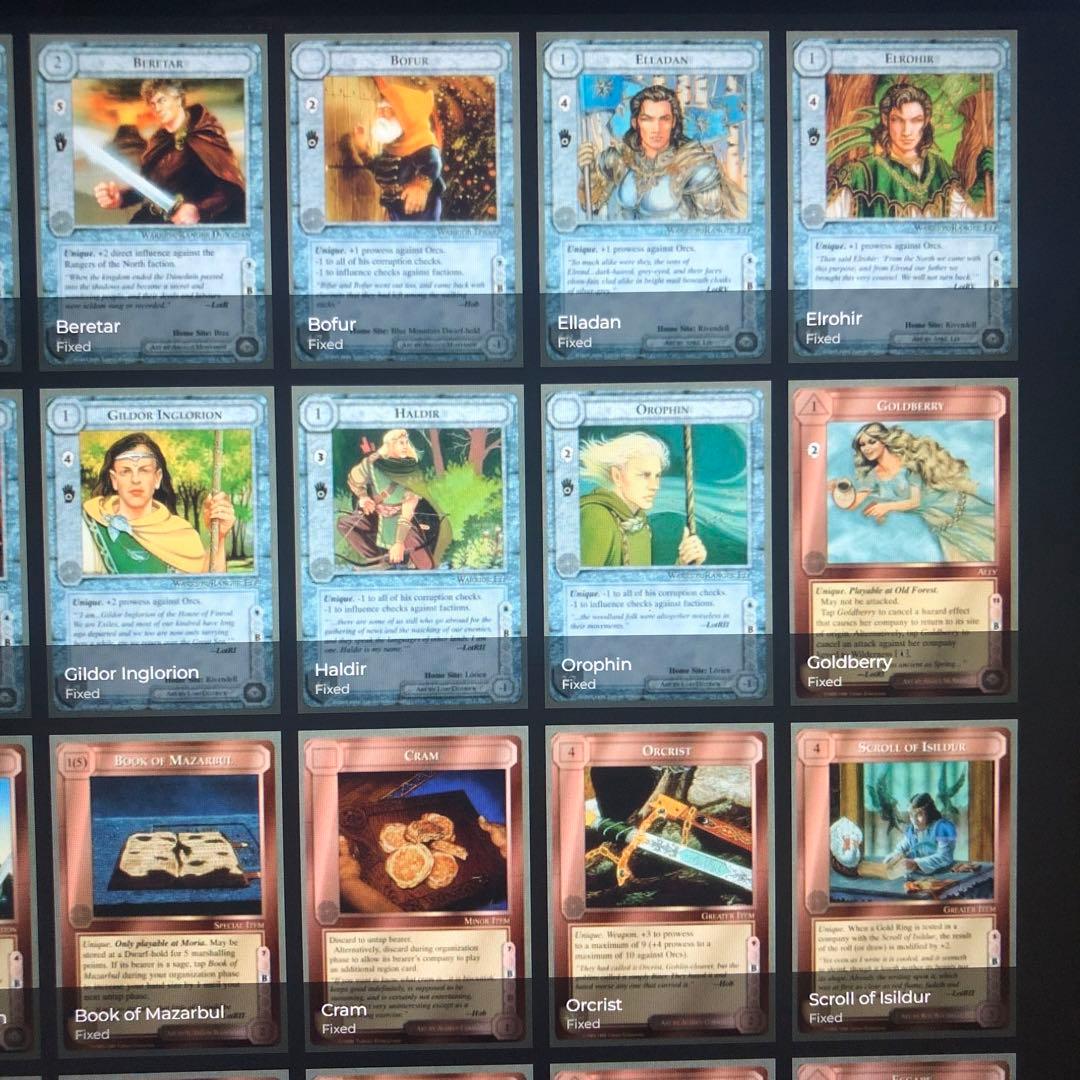 ミドルアース　カード　チャレンジデッキB ccg 指輪物語　希少