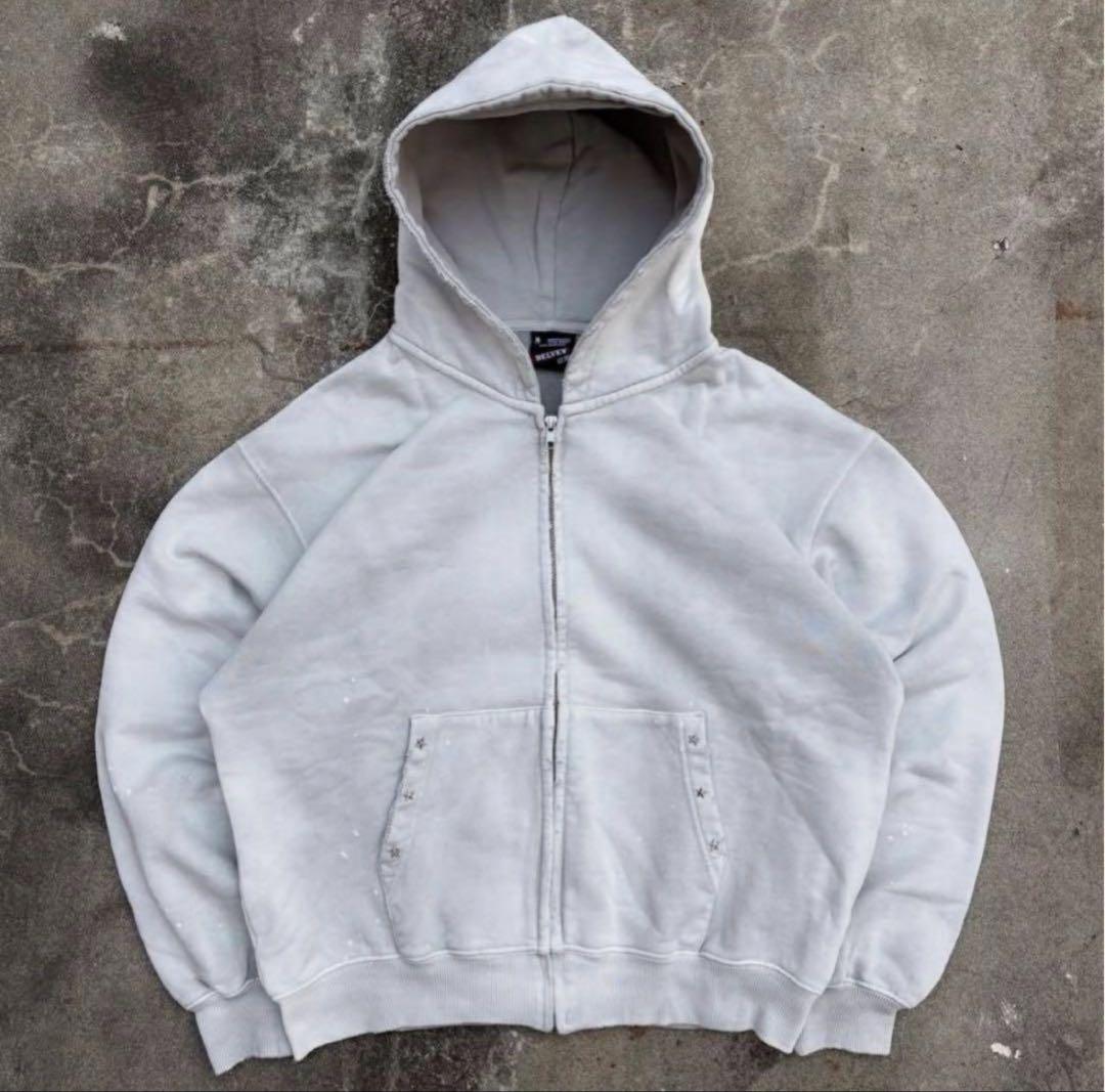 belvet ジップパーカー　グレー　Mサイズ
