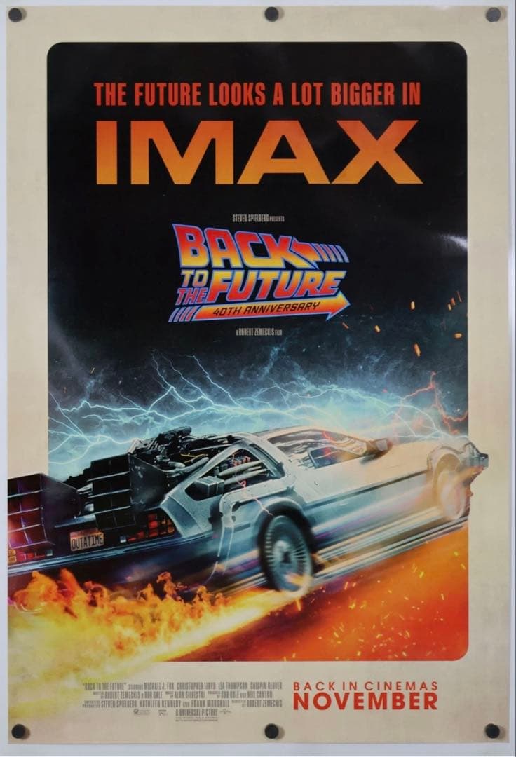 【US版劇場用映画オリジナルポスター】バックトゥザフューチャー 40周年IMAX