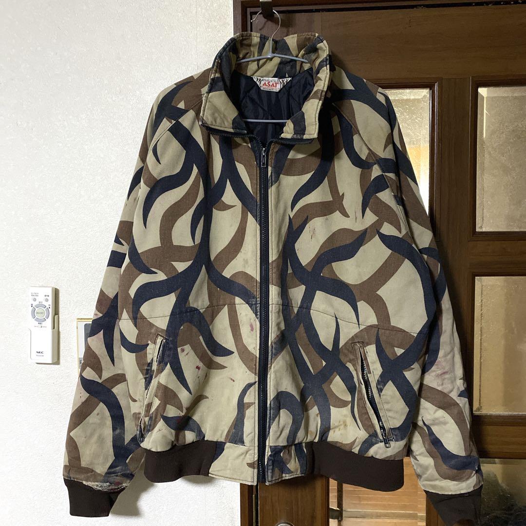 ヤレ感 ASAT ボンバージャケット グランジ L トライバルカモ 中綿