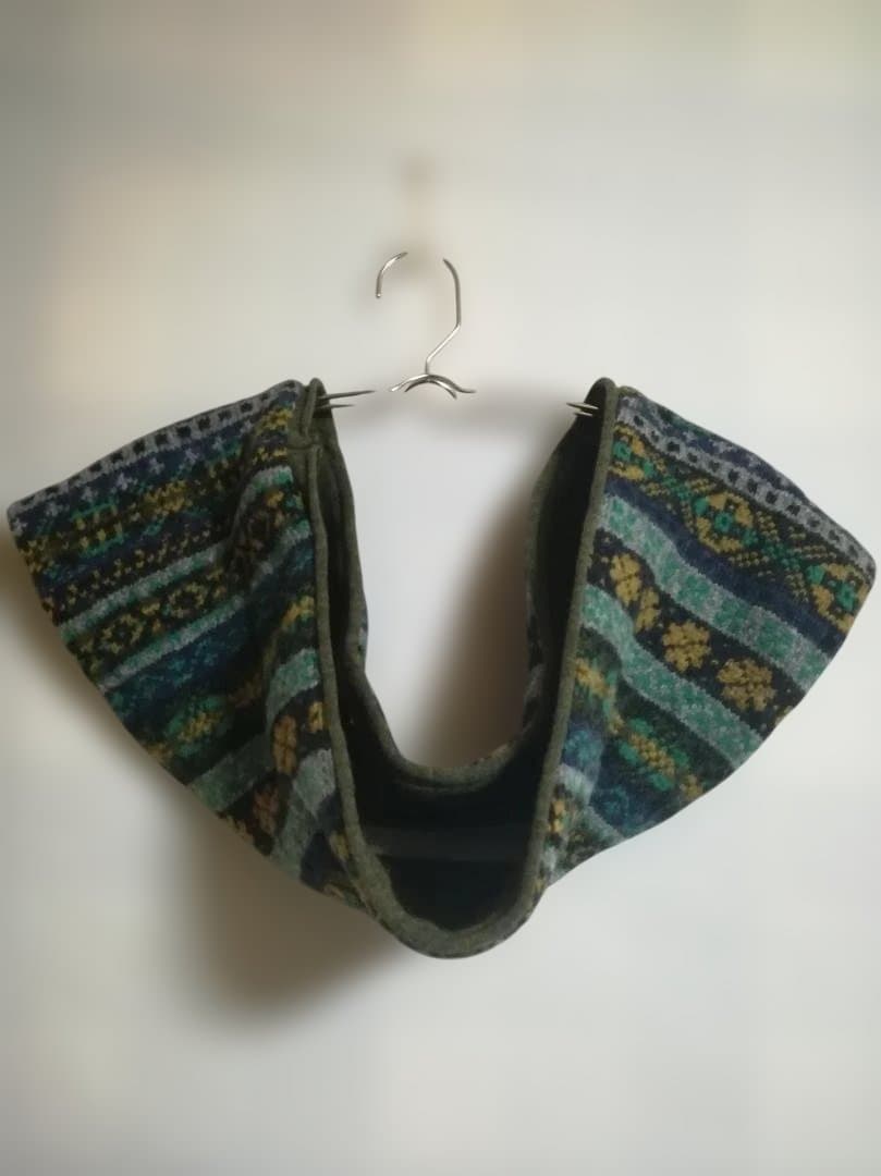 45R フェアアイルニットのネックウォーマー スヌード ウール