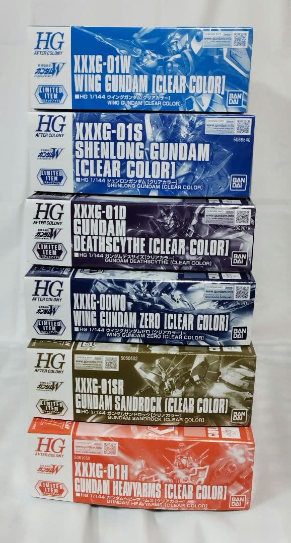 お年玉価格→1/12　ガンダムベース限定　HGウイングガンダム　クリア　他　6種