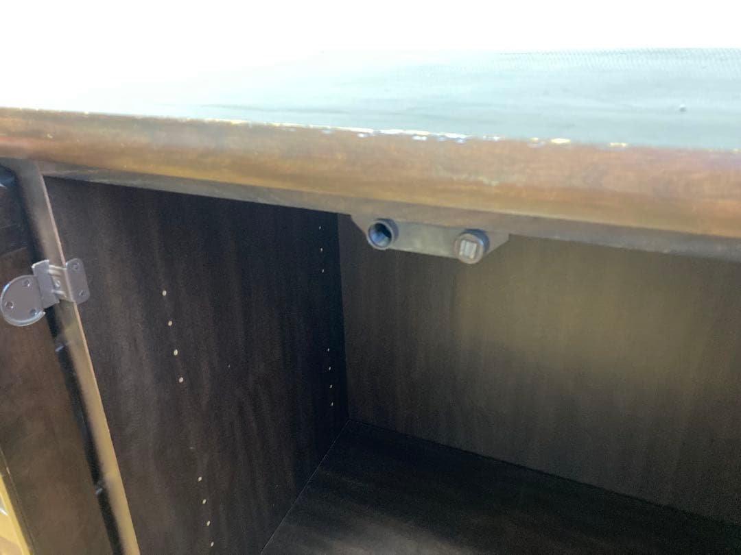 木製テレビボード ダークブラウン 9引き出し