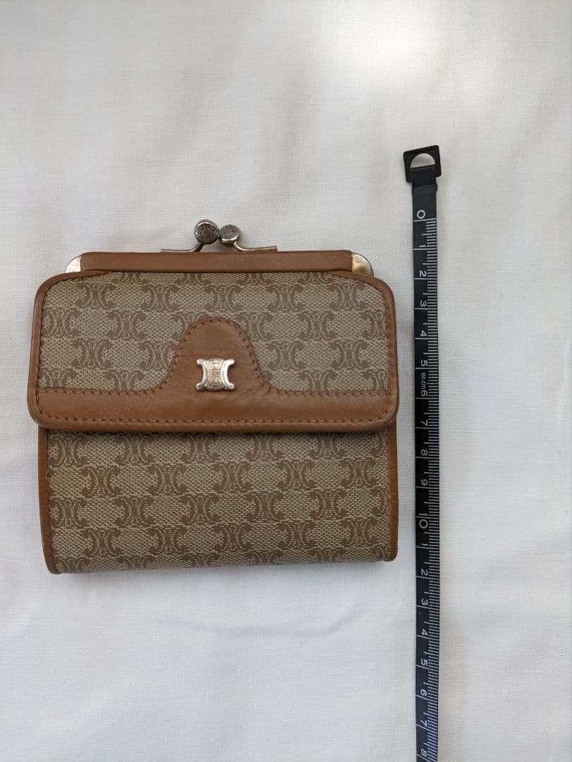 CELINE オールド 三つ折り財布 コンパクトウォレット ミニ財布 マカダム柄