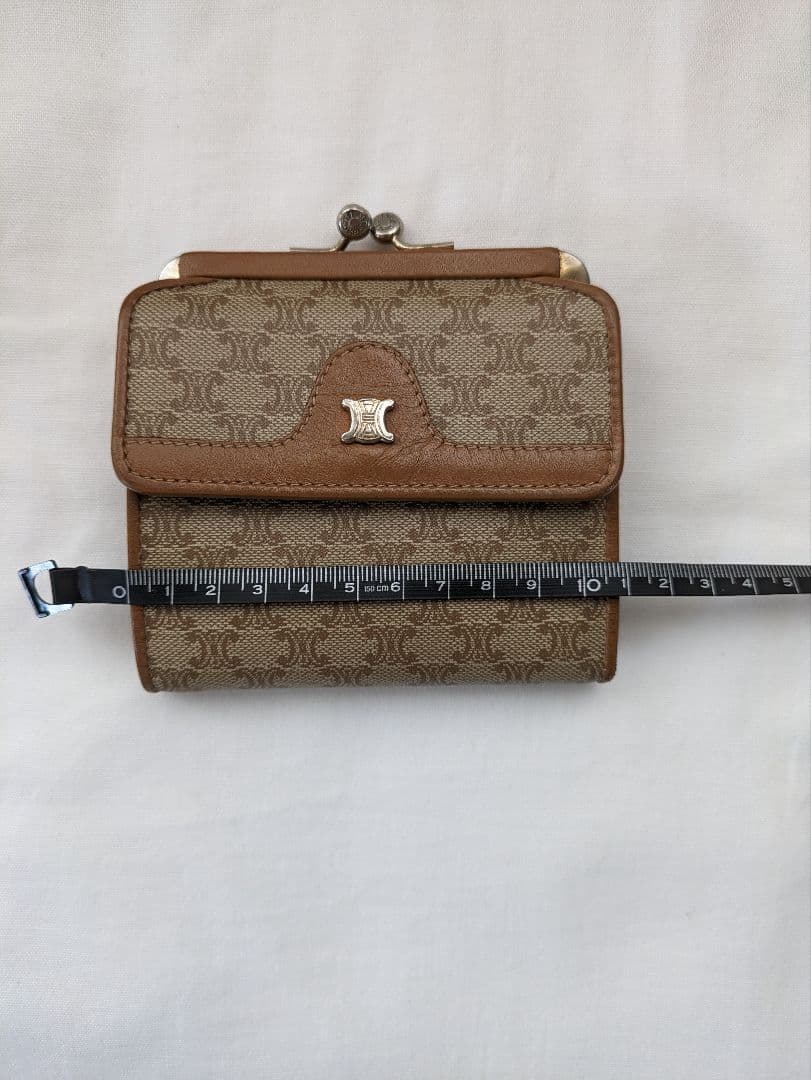 CELINE オールド 三つ折り財布 コンパクトウォレット ミニ財布 マカダム柄