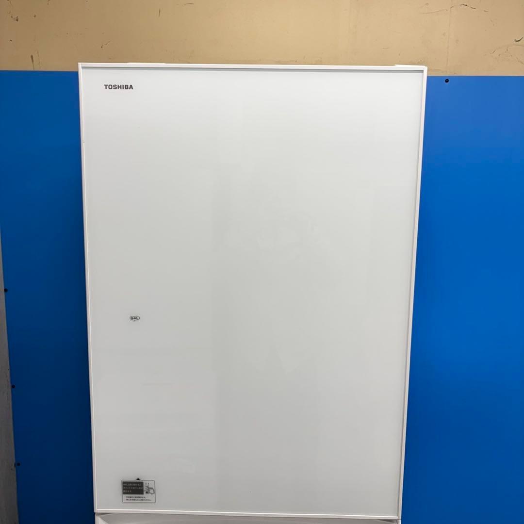 508 ガラストップ　冷蔵庫　大型　右開き　自動製氷機付　400L強　美品