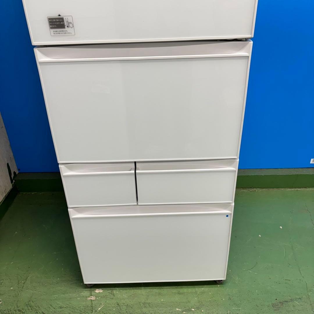 508 ガラストップ　冷蔵庫　大型　右開き　自動製氷機付　400L強　美品