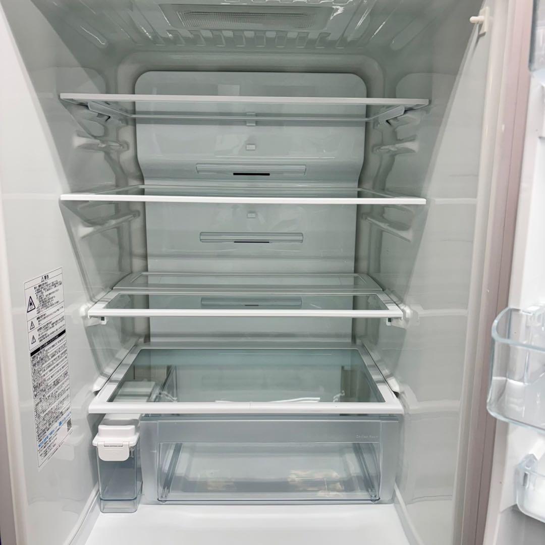 508 ガラストップ　冷蔵庫　大型　右開き　自動製氷機付　400L強　美品