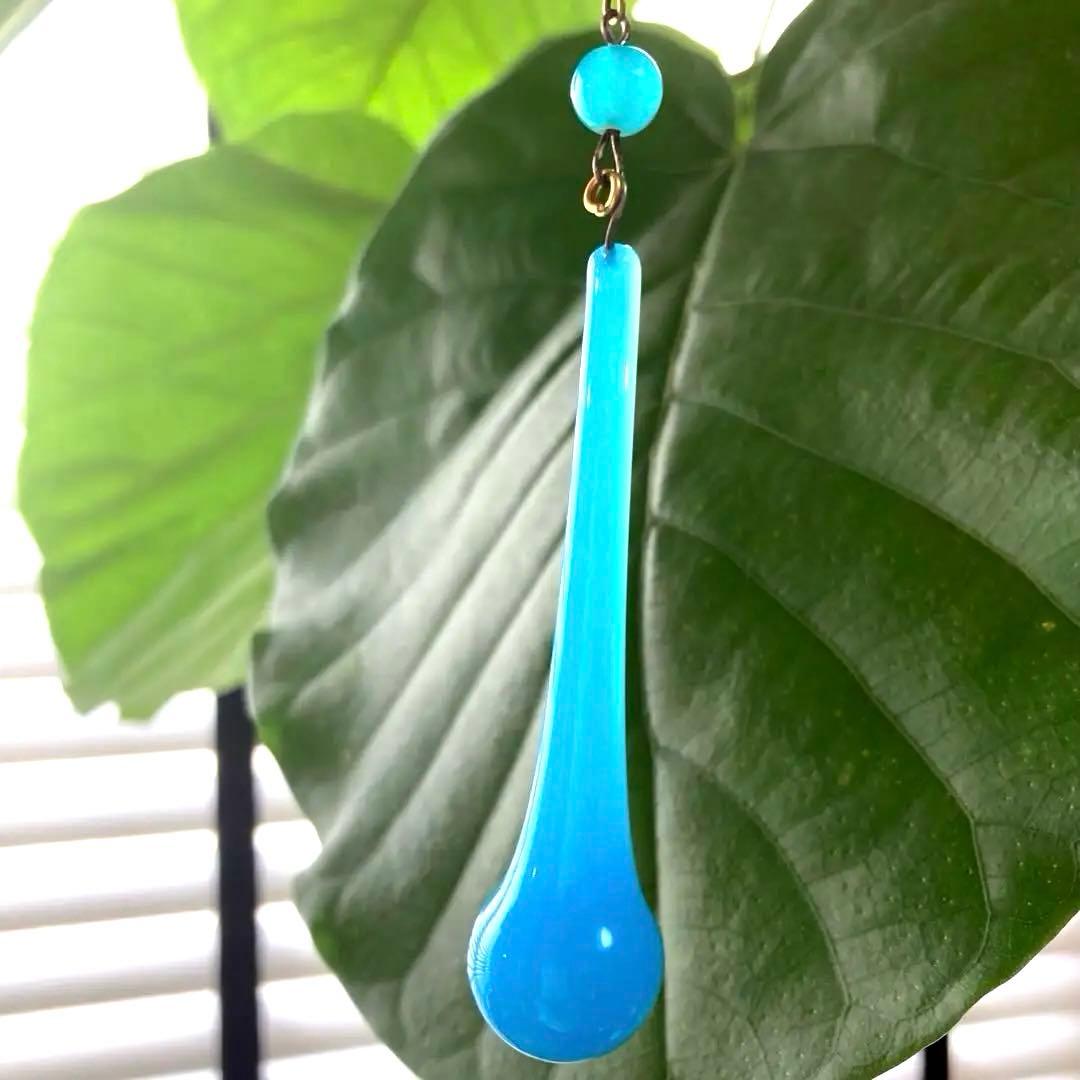 ミニシャンデリア（青の世界）　フランス　アンティーク　シェード　1910年