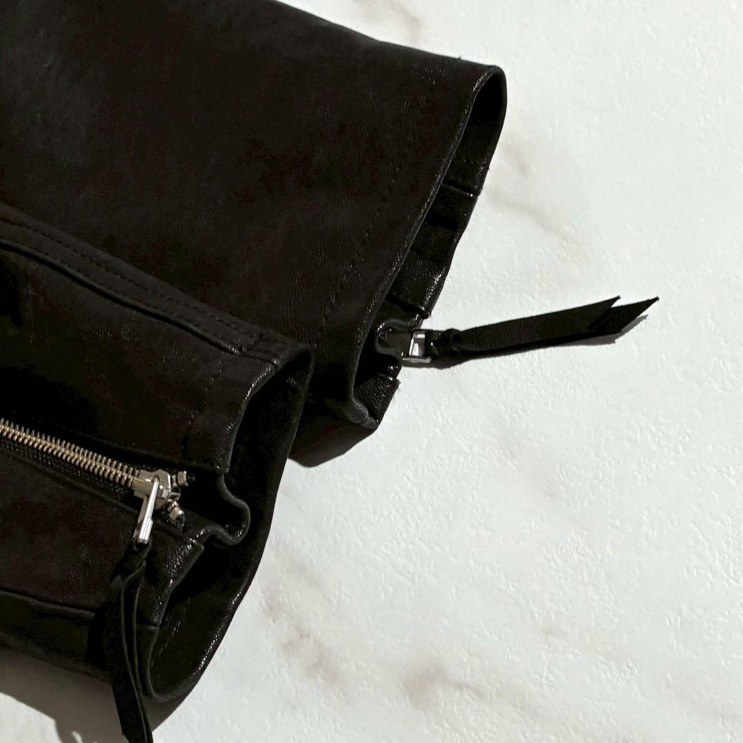 美品 マックスフリッツ ゴートレザー シングルライダースジャケット L 【182