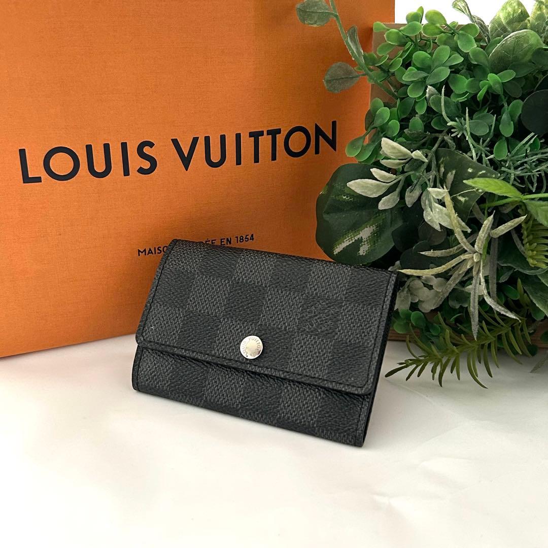 極美品 ルイヴィトン ダミエ グラフィット ミュルティクレ6 キーケース