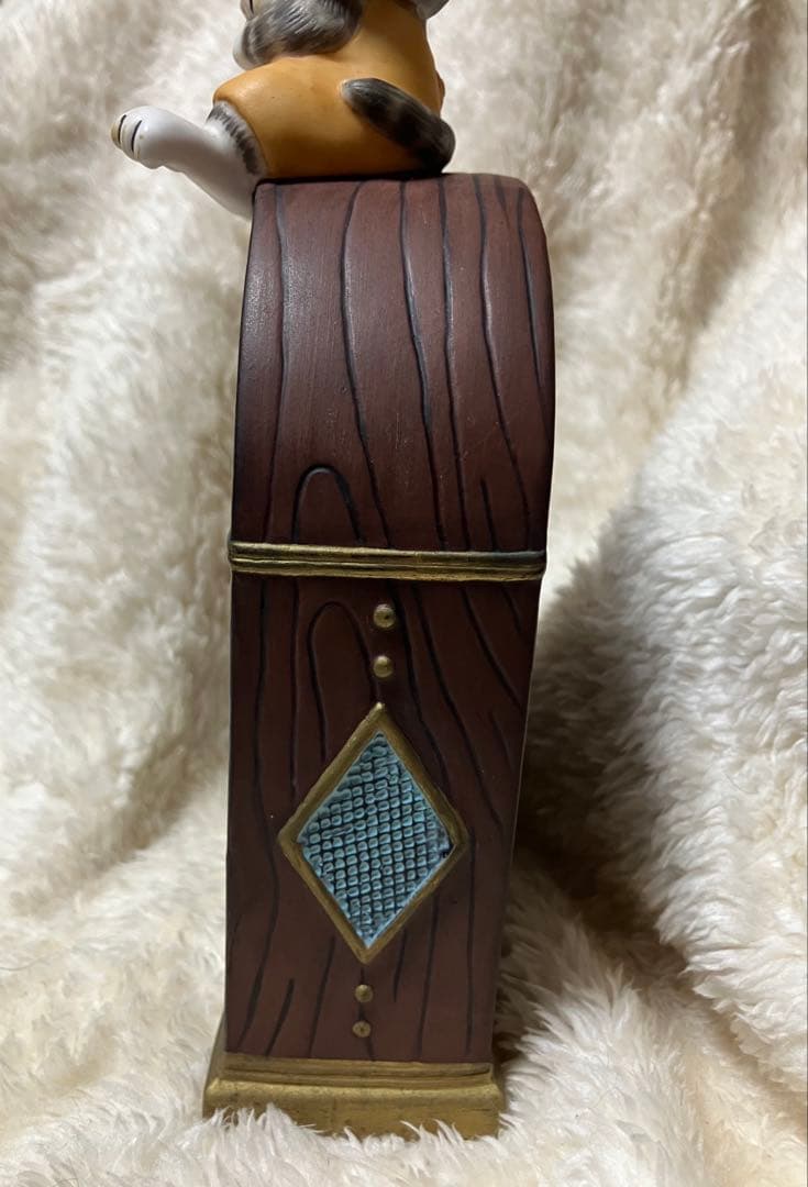 ・美品・稼動品・わちふぃーるど・ダヤン・置時計・レトロ風・陶器