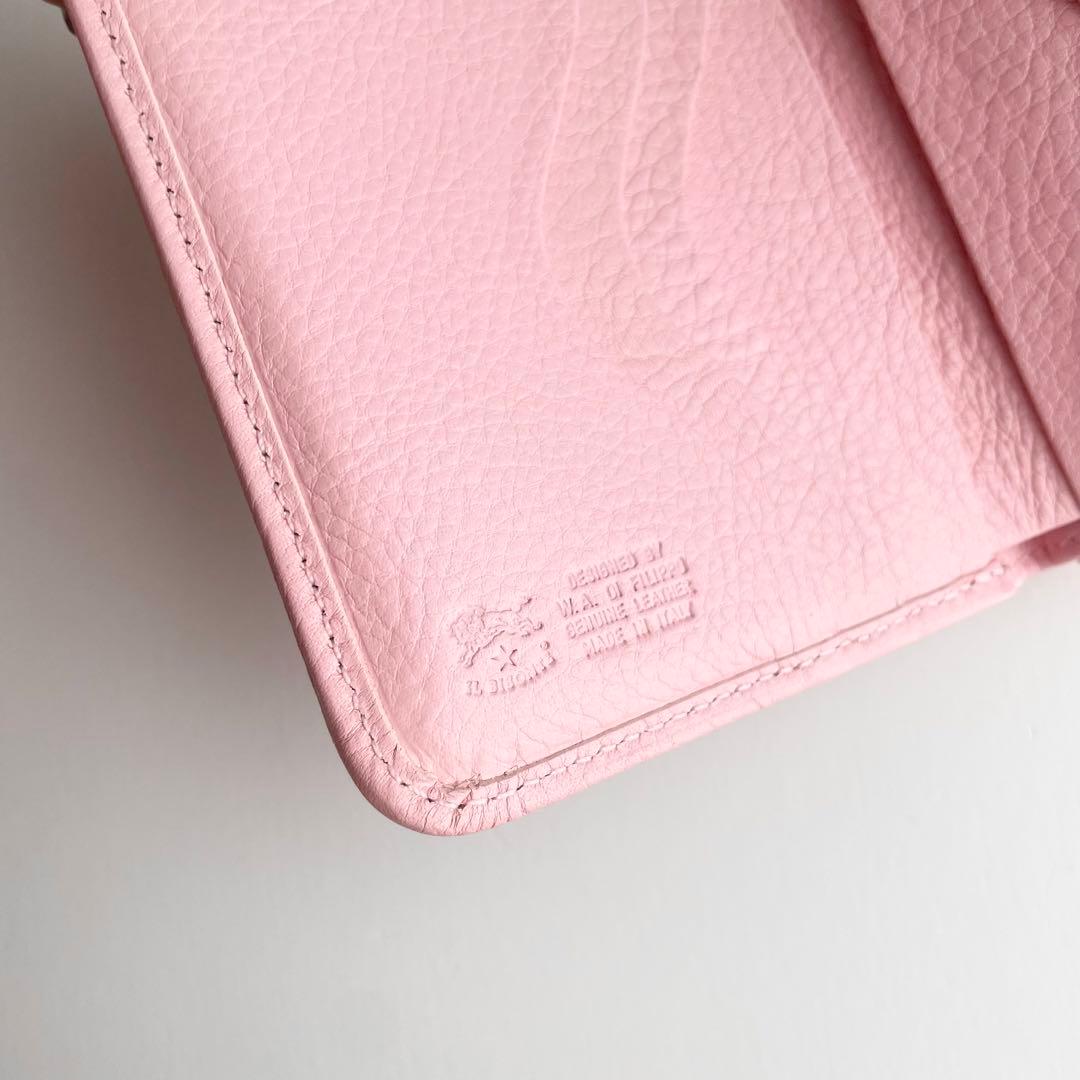 イルビゾンテ IL BISONTE 二つ折り財布 限定ピンク 新品