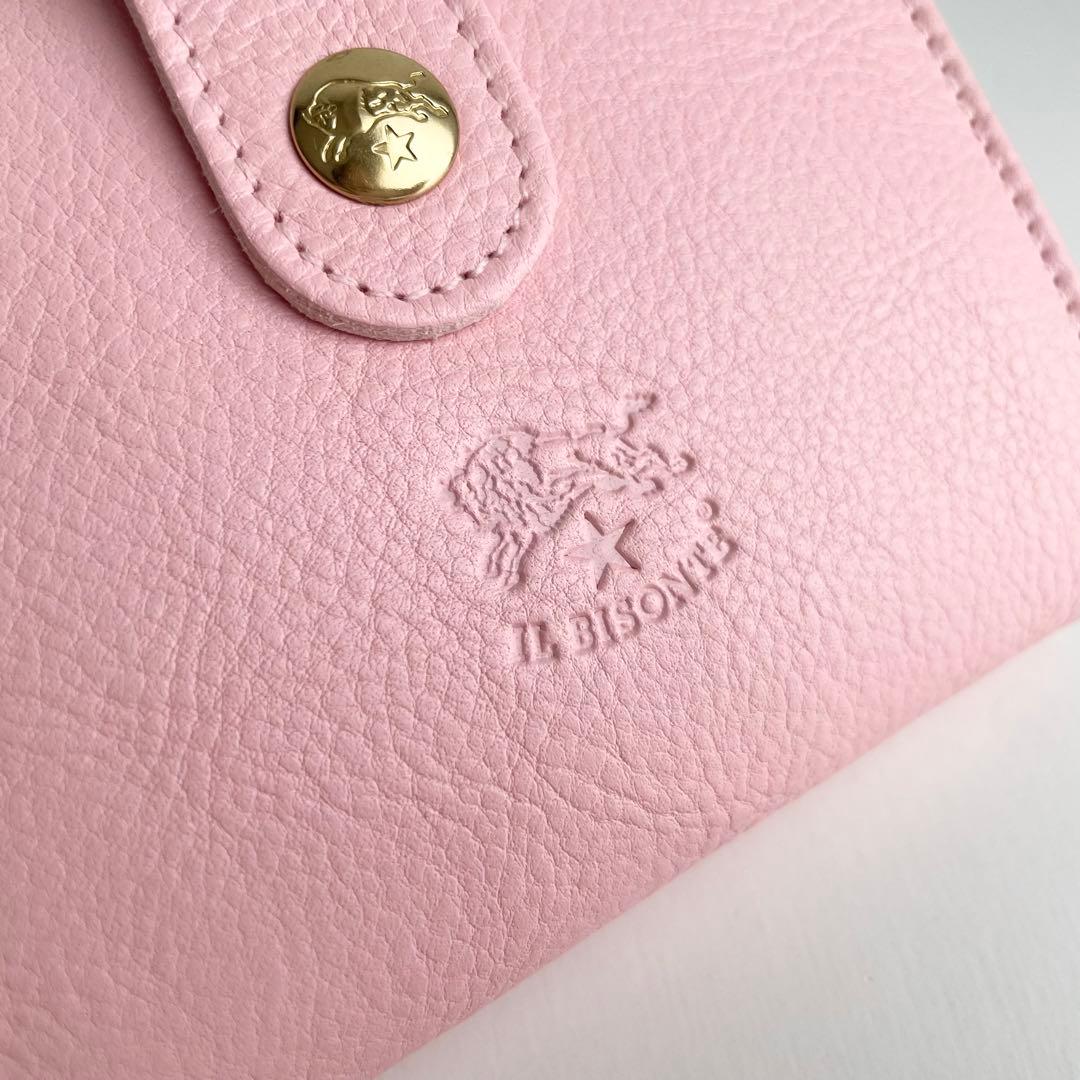 イルビゾンテ IL BISONTE 二つ折り財布 限定ピンク 新品