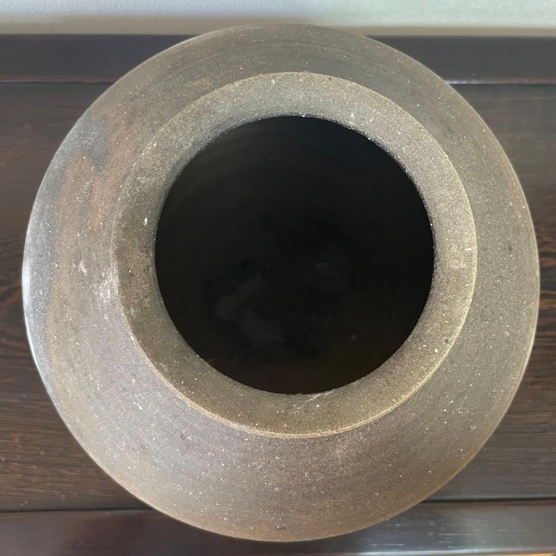 備前焼 見附文雄 壺 大壺 花生 花入