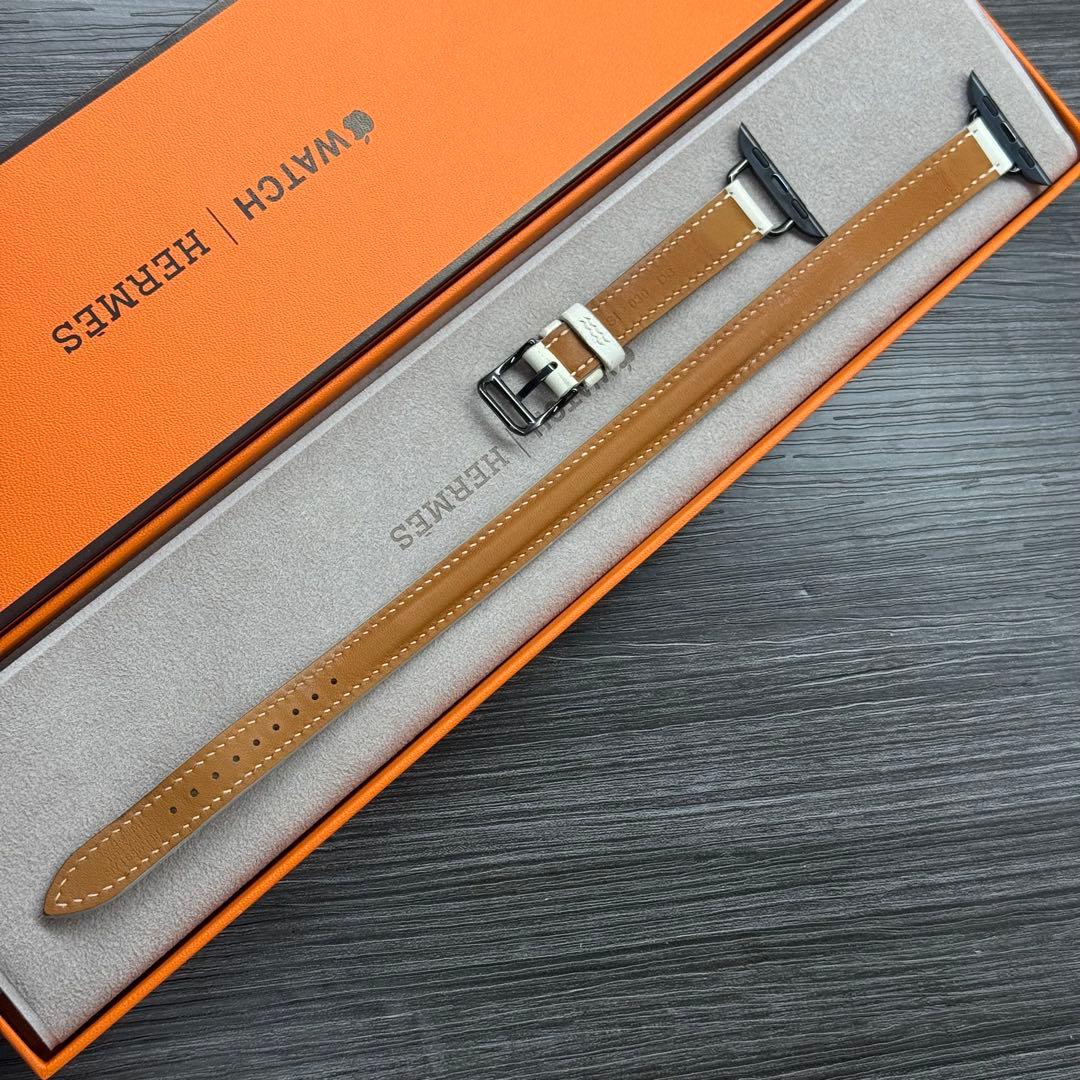 2567 Apple Watch エルメス　ホワイト　ドゥブルトゥール　二重