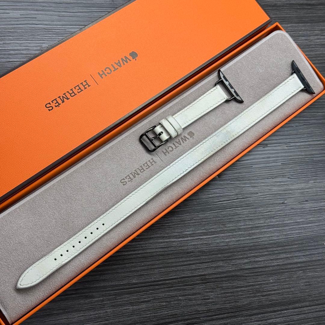 2567 Apple Watch エルメス　ホワイト　ドゥブルトゥール　二重