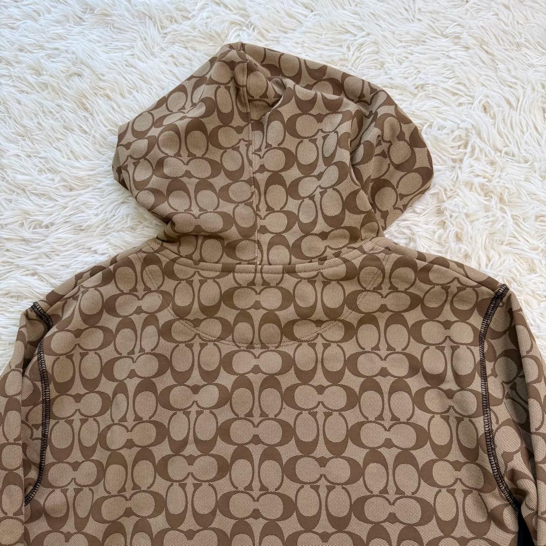 【未使用級】 COACH コーチ シグネチャー柄 パーカー フーディ