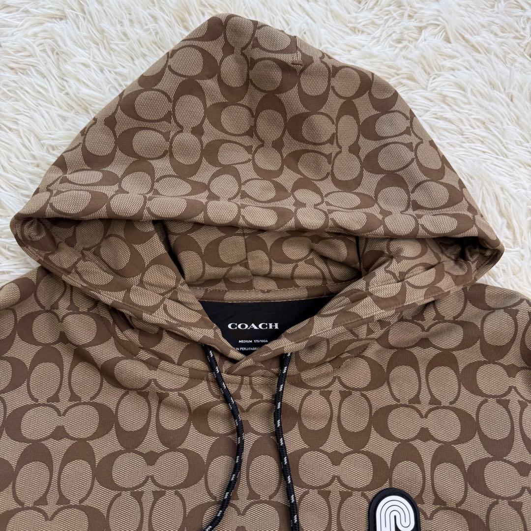 【未使用級】 COACH コーチ シグネチャー柄 パーカー フーディ