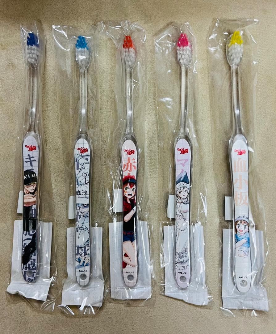 はたらく細胞　歯ブラシ【お買い得!!】5種まとめ売り 250本　新品