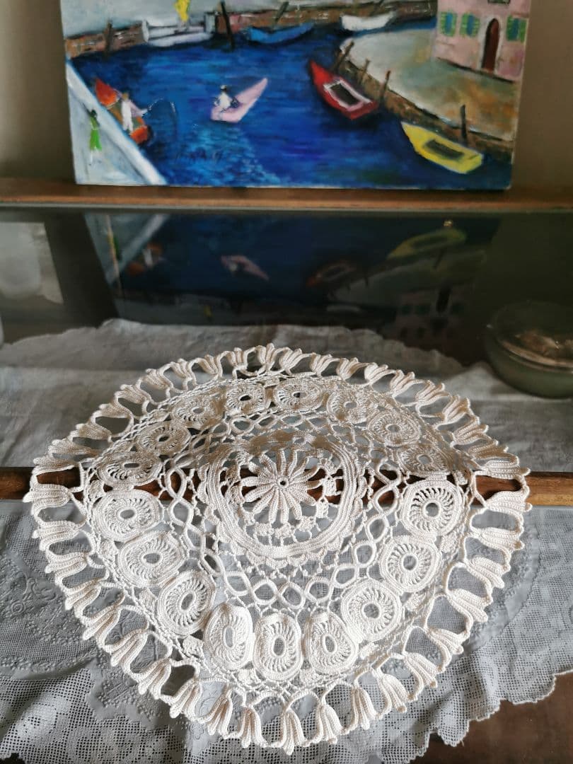 アンティークふっくらクロシェレース編 鈴蘭/百合/蛍袋 エーデルワイス ドイリー