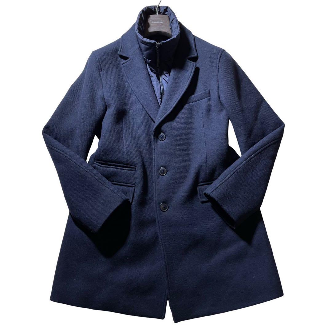 ①XL HERNO ヘルノ コート インナーダウンジャケット メンズ ネイビー系