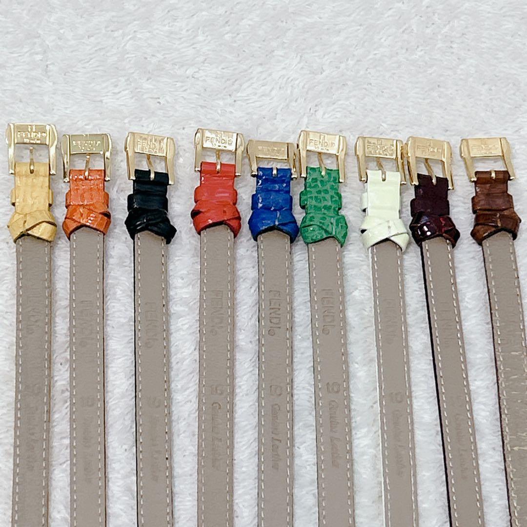 未使用 FENDI チェンジベルト カメレオン 9本 箱 640L 替えベルト
