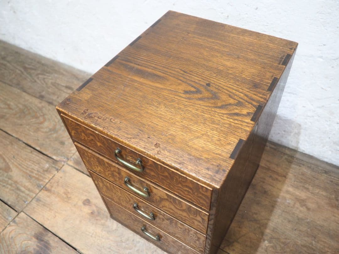 1108　ヴィンテージ　昭和レトロな小引き出し　収納棚　書類ケース　 チェスト