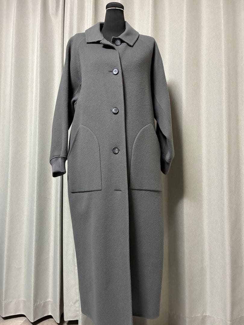 Audrey and John Wad リブ付きウールビーバーロングコート