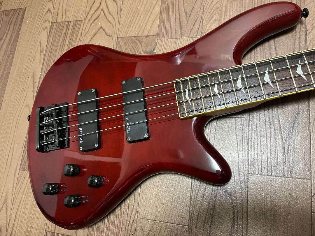 SCHECTER EXTREME-4 ベース アクティブPU シースルーレッド