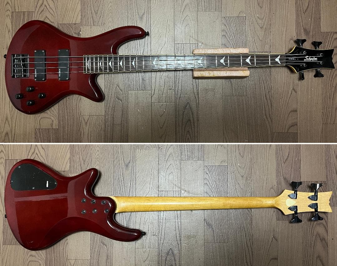 SCHECTER EXTREME-4 ベース アクティブPU シースルーレッド