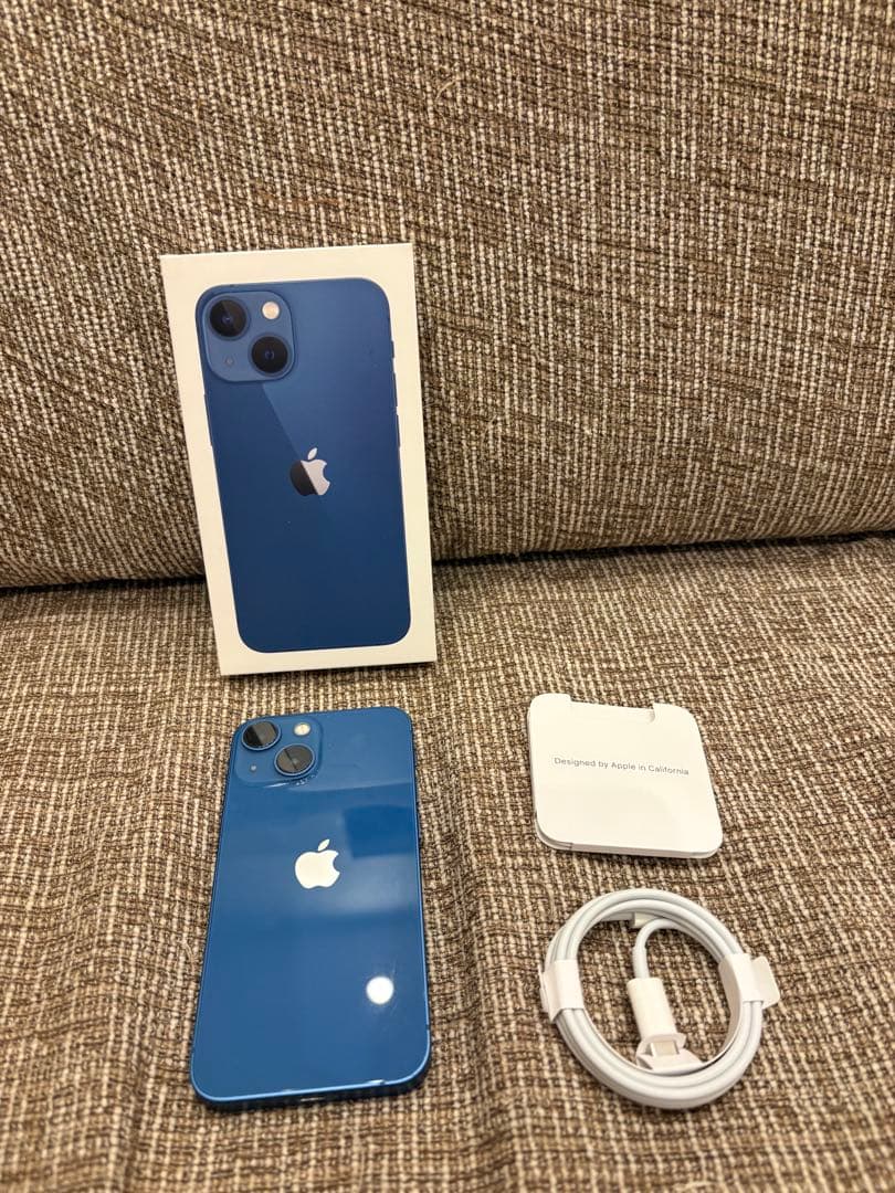美品 iPhone 13 mini ブルー SIMフリー
