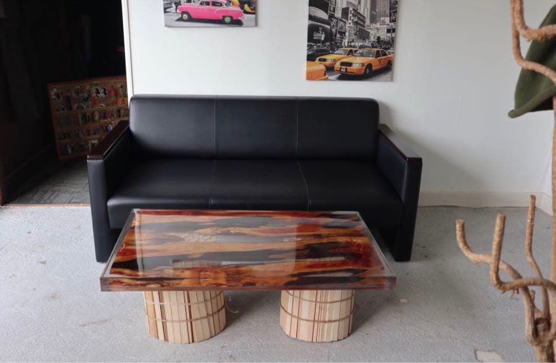 マルガリ太郎【夏の大特価セール】　レジンテーブル　リバーテーブル　貝塚伊吹