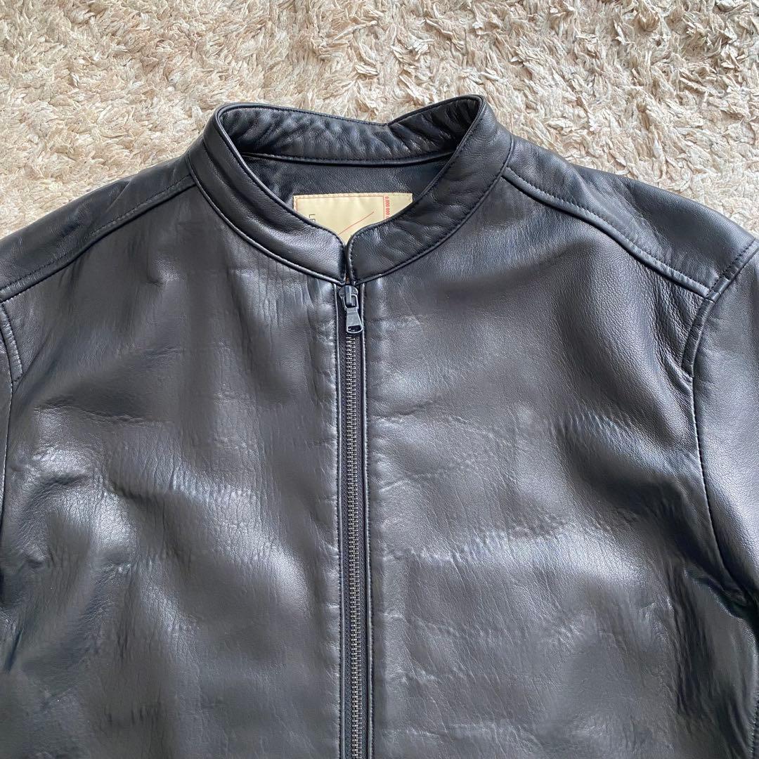 極美品✨ナノユニバース レザージャケット ライダース ブラック 黒 Lサイズ