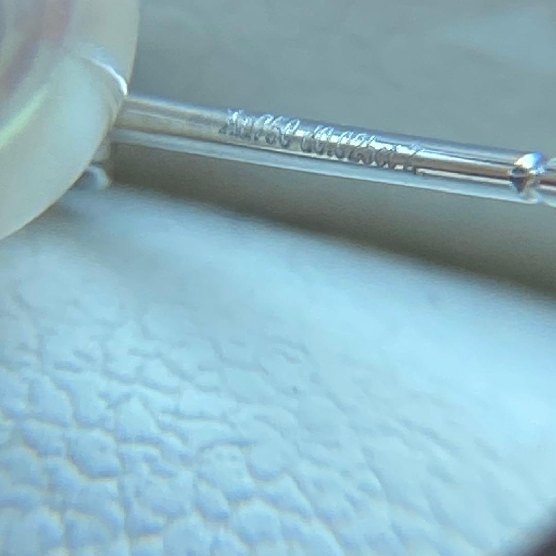 1830 あこや真珠　18KWG ダイヤモンド　天女級のテリ　8mmパールピアス