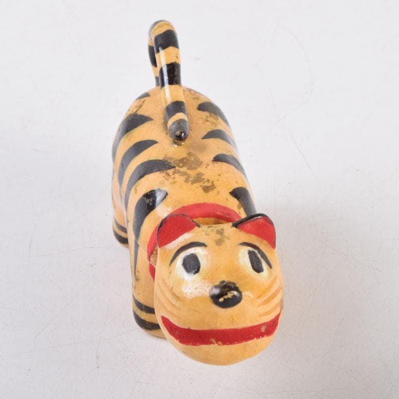 茶道具　京焼　清水六兵衛造　色絵　虎香合　干支　共箱　V　8807