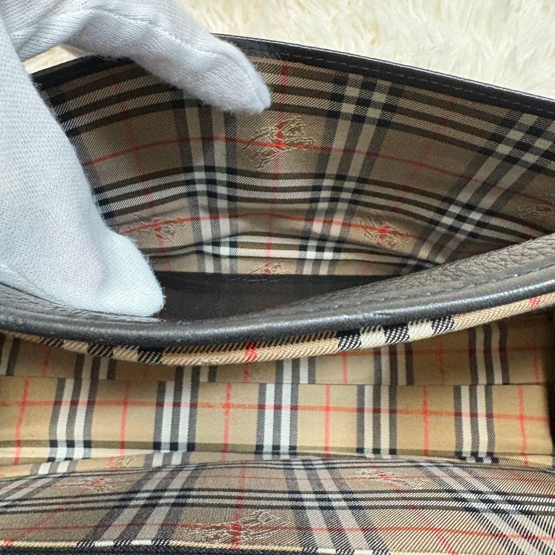 【美品】バーバリー オールレザー ビジネスバッグ 2way ノバチェック A4