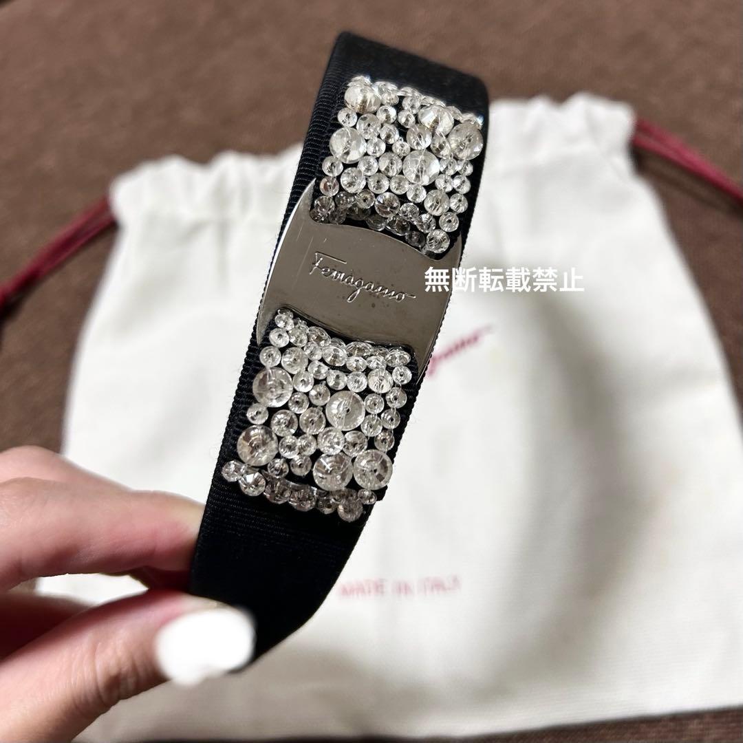 最終値下げ Ferragamo ビジューカチューシャ