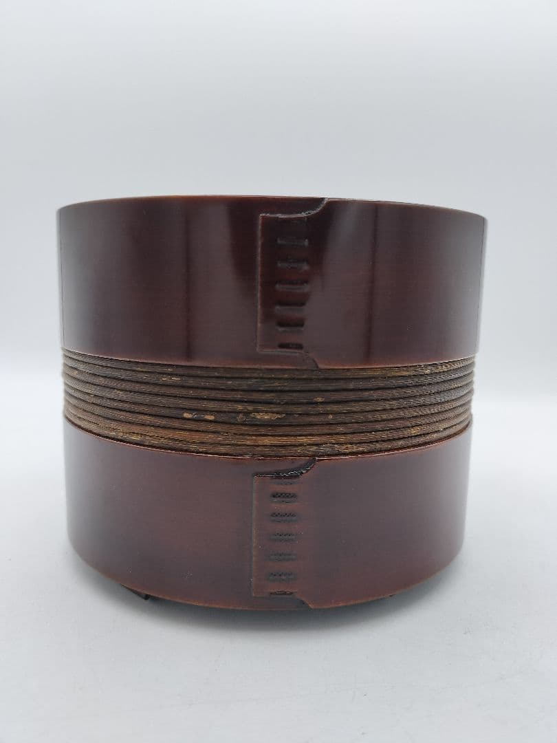 c740 淡々斎好写鮓桶建水 吉野鮨桶 谷弐郎 木箱 茶道具 古物