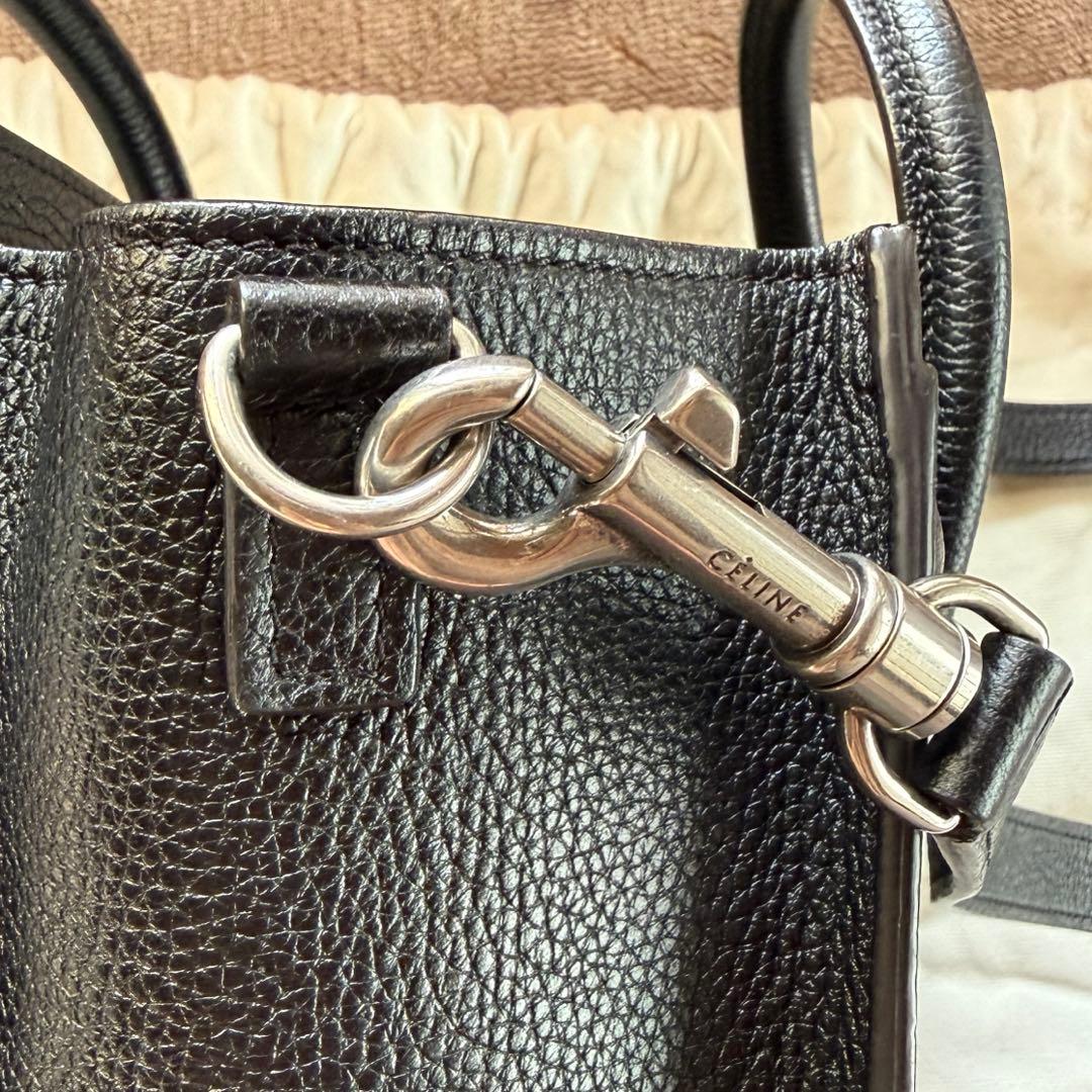 mame CELINE ラゲージナノ ブラック ショルダーバッグ