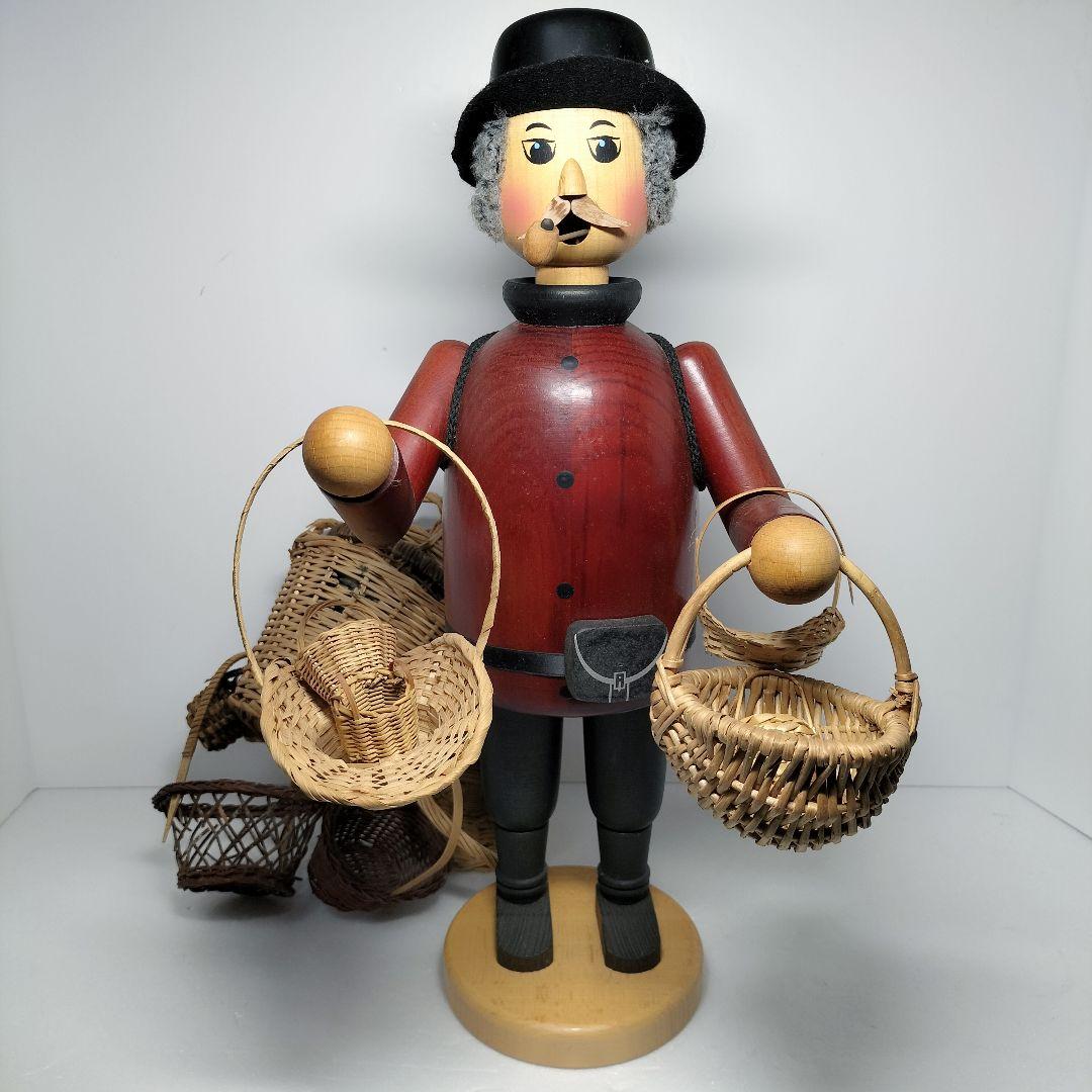当時物 クーネルト ドイツ製 煙出し人形 カゴ売り 特大 約42cm 現状品