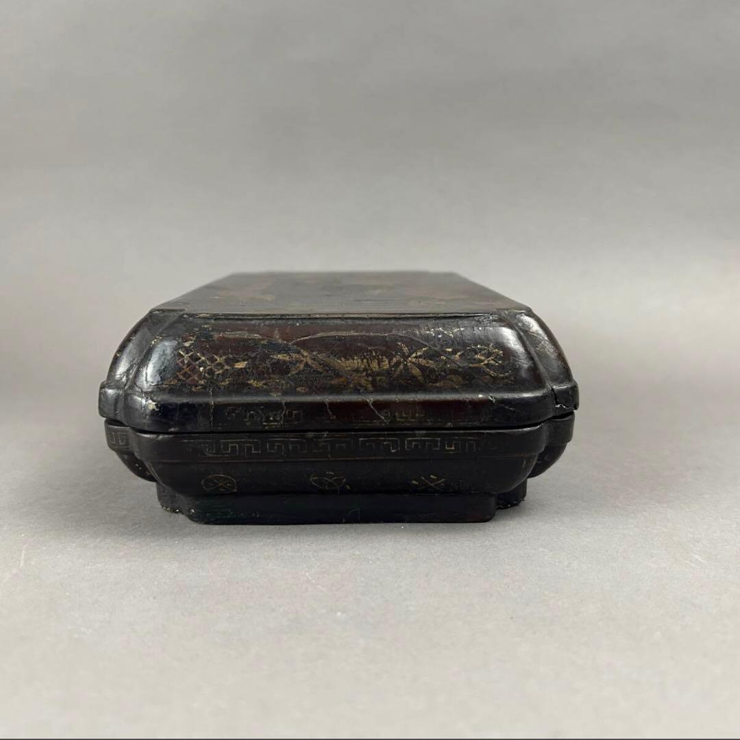 黒漆金彩長方箱 X-91